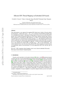 Efficient GPU Thread Mapping on Embedded 2D Fractals