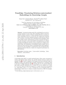 TransEdge: Translating Relation-contextualized Embeddings for Knowledge
  Graphs