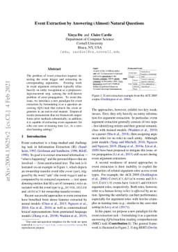 Event Extraction by Answering (Almost) Natural Questions