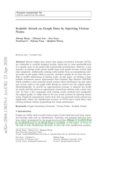 Scalable Attack on Graph Data by Injecting Vicious Nodes