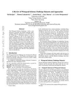 A Review of Winograd Schema Challenge Datasets and Approaches