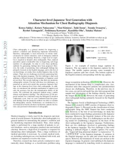 Character-level Japanese Text Generation with Attention Mechanism for
  Chest Radiography Diagnosis