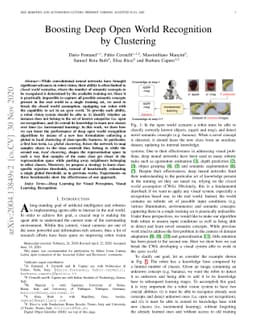 Boosting Deep Open World Recognition by Clustering