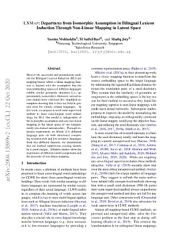LNMap: Departures from Isomorphic Assumption in Bilingual Lexicon
  Induction Through Non-Linear Mapping in Latent Space