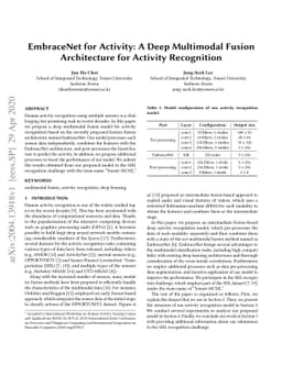 EmbraceNet for Activity: A Deep Multimodal Fusion Architecture for
  Activity Recognition