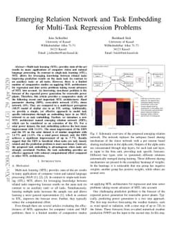 Emerging Relation Network and Task Embedding for Multi-Task Regression
  Problems