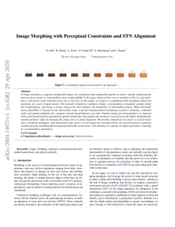 Image Morphing with Perceptual Constraints and STN Alignment