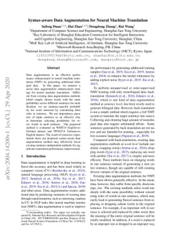 Syntax-aware Data Augmentation for Neural Machine Translation