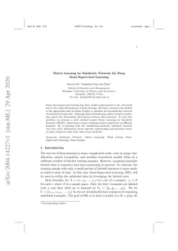 Metric learning by Similarity Network for Deep Semi-Supervised Learning