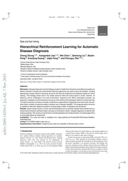 Hierarchical Reinforcement Learning for Automatic Disease Diagnosis
