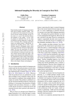 Informed Sampling for Diversity in Concept-to-Text NLG