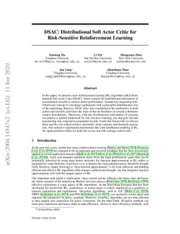DSAC: Distributional Soft Actor Critic for Risk-Sensitive Reinforcement
  Learning