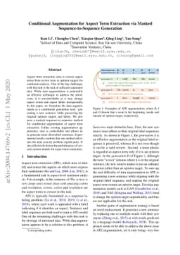 Conditional Augmentation for Aspect Term Extraction via Masked
  Sequence-to-Sequence Generation