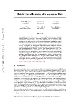 Reinforcement Learning with Augmented Data