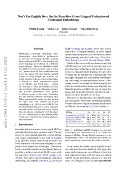 Don't Use English Dev: On the Zero-Shot Cross-Lingual Evaluation of
  Contextual Embeddings