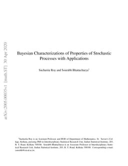 Bayesian Characterizations of Properties of Stochastic Processes with
  Applications