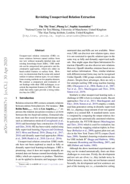 Revisiting Unsupervised Relation Extraction