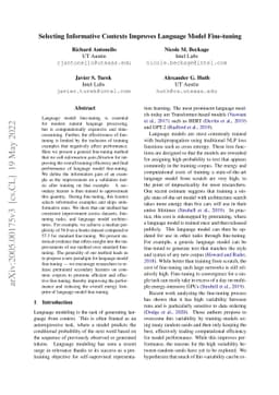 Selecting Informative Contexts Improves Language Model Finetuning