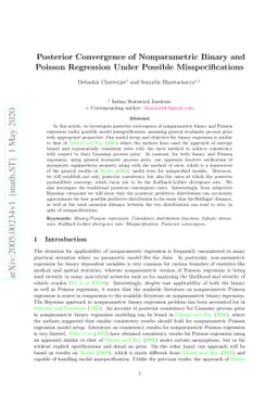 Posterior Convergence of Nonparametric Binary and Poisson Regression
  Under Possible Misspecifications