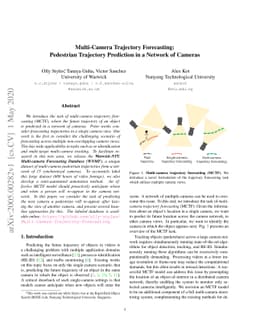Multi-Camera Trajectory Forecasting: Pedestrian Trajectory Prediction in
  a Network of Cameras