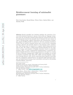 Reinforcement learning of minimalist grammars