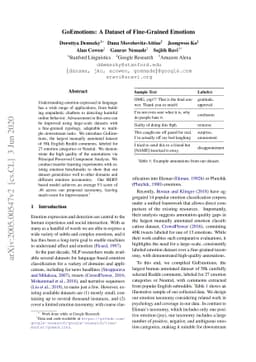 GoEmotions: A Dataset of Fine-Grained Emotions