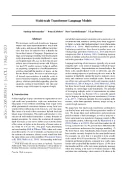 Multi-scale Transformer Language Models