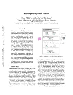 Learning to Complement Humans