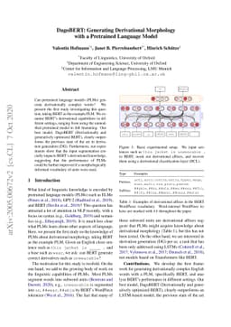 DagoBERT: Generating Derivational Morphology with a Pretrained Language
  Model
