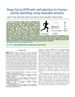 Deep ConvLSTM with self-attention for human activity decoding using
  wearables