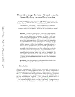 Cross-View Image Retrieval -- Ground to Aerial Image Retrieval through
  Deep Learning