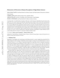 Dimensions of Diversity in Human Perceptions of Algorithmic Fairness