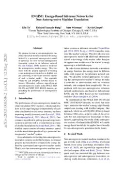 ENGINE: Energy-Based Inference Networks for Non-Autoregressive Machine
  Translation