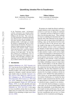 Quantifying Attention Flow in Transformers