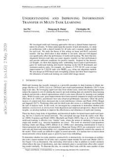 Understanding and Improving Information Transfer in Multi-Task Learning