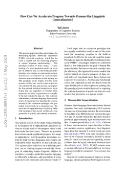How Can We Accelerate Progress Towards Human-like Linguistic
  Generalization?