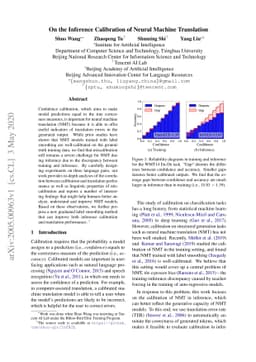 On the Inference Calibration of Neural Machine Translation