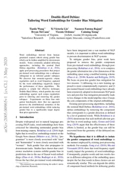 Double-Hard Debias: Tailoring Word Embeddings for Gender Bias Mitigation