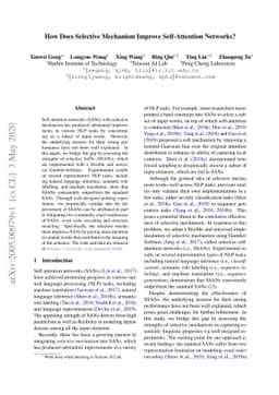 How Does Selective Mechanism Improve Self-Attention Networks?