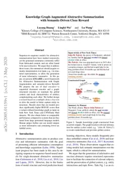 Knowledge Graph-Augmented Abstractive Summarization with Semantic-Driven
  Cloze Reward