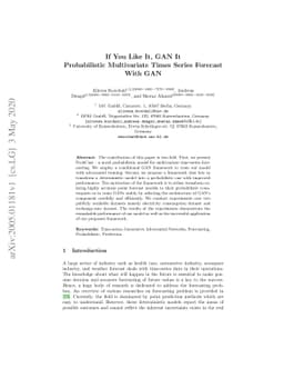 If You Like It, GAN It. Probabilistic Multivariate Times Series Forecast
  With GAN