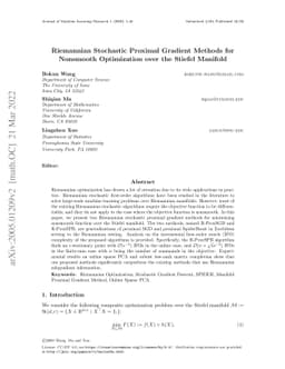 Riemannian Stochastic Proximal Gradient Methods for Nonsmooth
  Optimization over the Stiefel Manifold