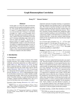 Graph Homomorphism Convolution