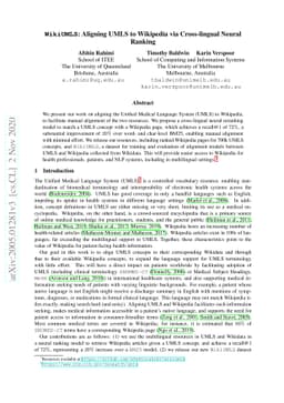 WikiUMLS: Aligning UMLS to Wikipedia via Cross-lingual Neural Ranking