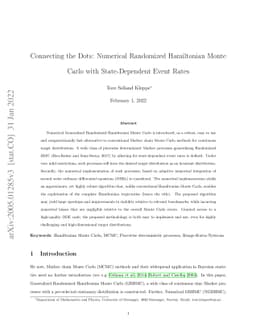 Connecting the Dots: Numerical Randomized Hamiltonian Monte Carlo with
  State-Dependent Event Rates