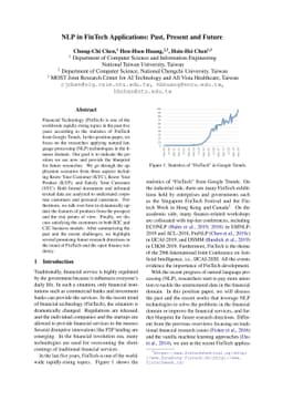 NLP in FinTech Applications: Past, Present and Future