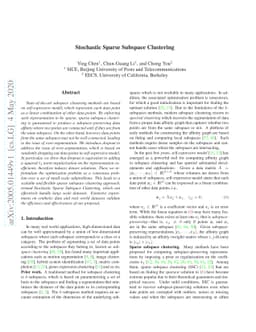 Stochastic Sparse Subspace Clustering