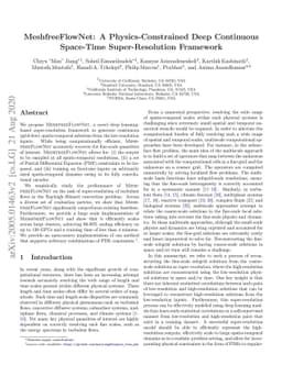 MeshfreeFlowNet: A Physics-Constrained Deep Continuous Space-Time
  Super-Resolution Framework