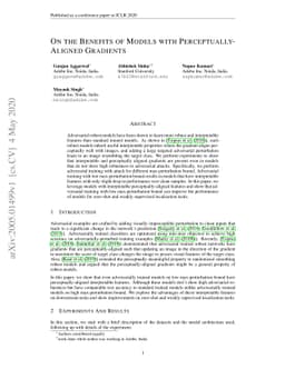 On the Benefits of Models with Perceptually-Aligned Gradients
