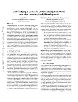 Demystifying a Dark Art: Understanding Real-World Machine Learning Model
  Development